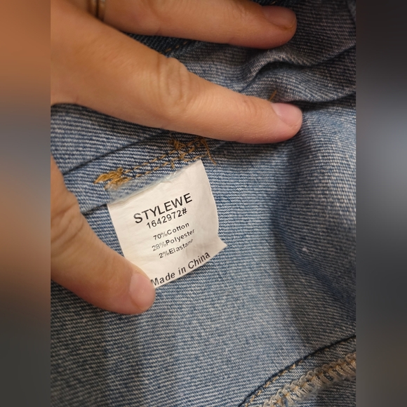 STYLEWE Casual Distressing Cloak Denim Coat - Picture 9 of 9